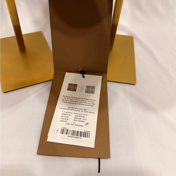 Burberry Bright Orange Sneakers - Picture 6 of 7